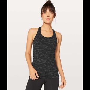 Lululemon Cool Racerback II in black camo print